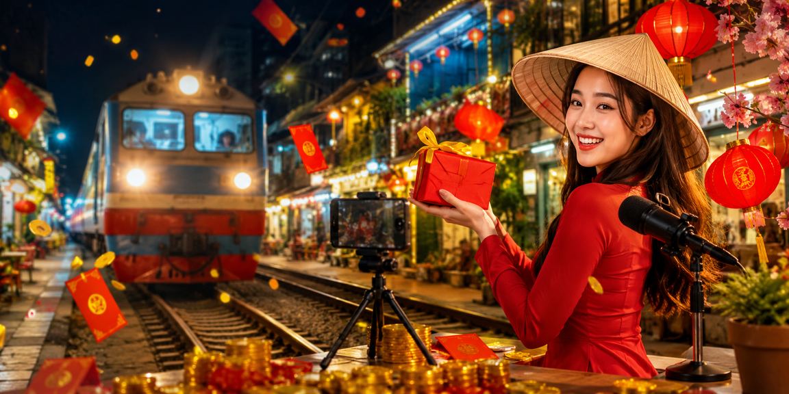 Khuyến mãi phong bao đỏ tại Hà Nội Khuyến mãi phong bao đỏ gợi không khí Hà Nội và nón lá Việt Nam
